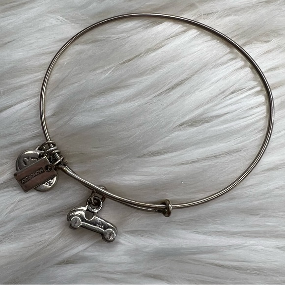 Alex and Ani Rafaelian Silver Monopoly Board Game Car Charm Bangle Bracelet - Picture 1 of 2